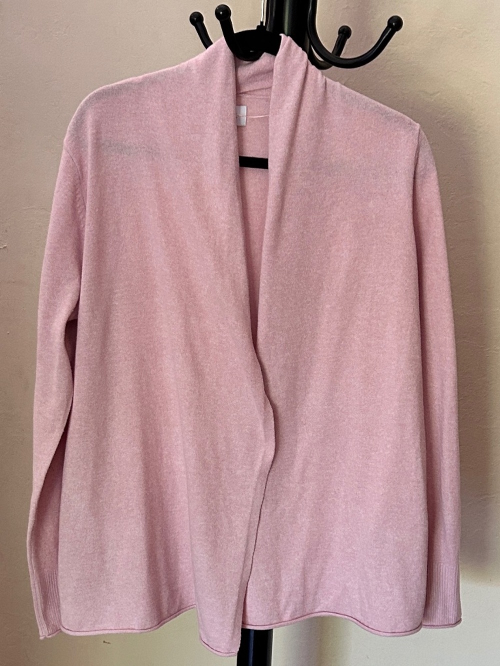 Soft Cozy Light Pink Long Sleeve Cardigan